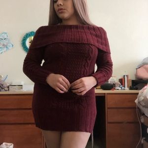 Long sleeve sweater dress